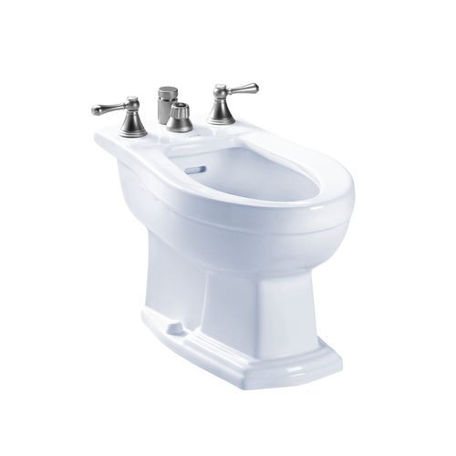 Main product image of Clayton Deck Mount Vertical Spray Flushing Rim Bidet, Cotton White - BT784B#01