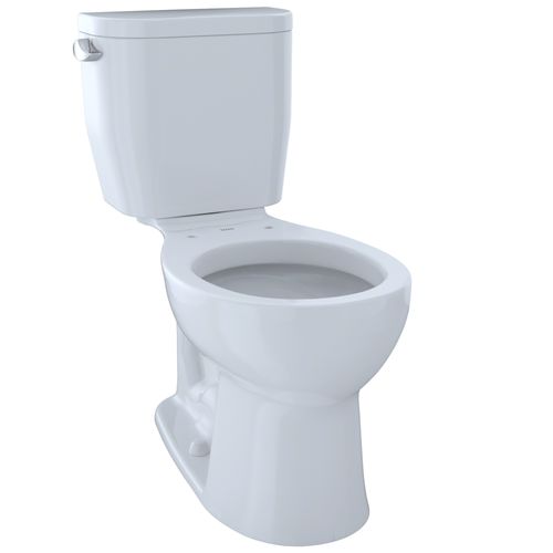 Main product image of Entrada Two-Piece Round 1.28 GPF Universal Height Toilet, Cotton White - CST243EF#01