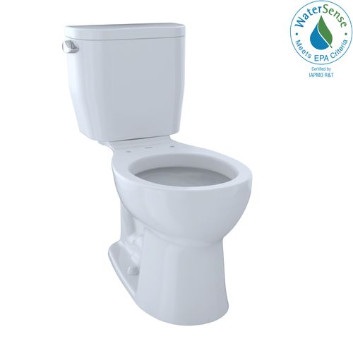 Main product image of Entrada Two-Piece Round 1.28 GPF Universal Height Toilet, Cotton White - CST243EF#01