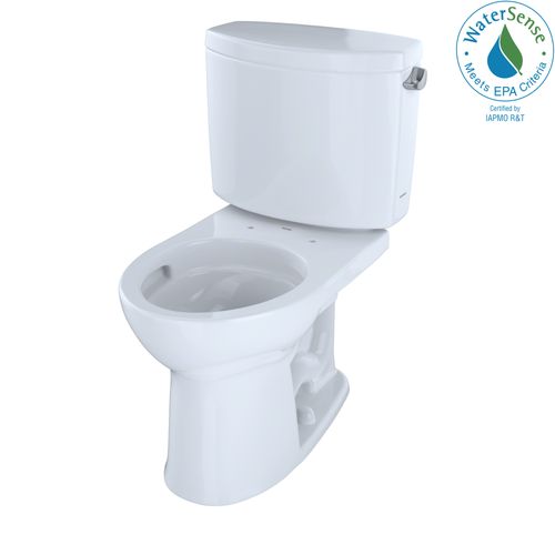 Main product image of Drake II Two-Piece Round 1.28 GPF Universal Height Toilet with CEFIONTECT and Right-Hand Trip Lever, Cotton White - CST453CEFRG#01