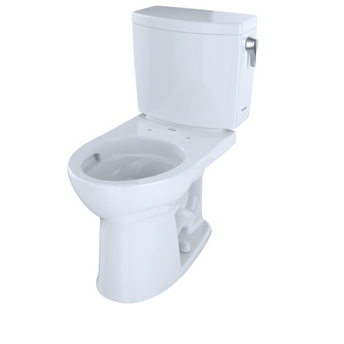 Main product image of Drake II 1G Two-Piece Round 1.0 GPF Universal Height Toilet with CEFIONTECT and Right-Hand Trip Lever, Cotton White - CST453CUFRG#01