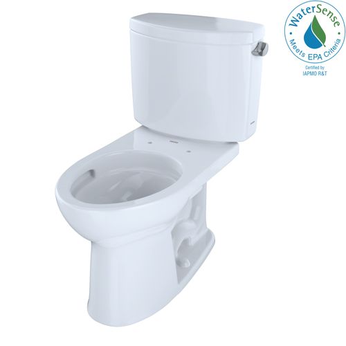 Main product image of Drake II Two-Piece Elongated 1.28 GPF Universal Height Toilet with CEFIONTECT and Right-Hand Trip Lever, Cotton White - CST454CEFRG#01