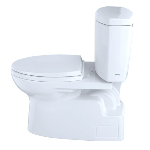 Main product image of Vespin II Two-Piece Elongated 1.28 GPF Universal Height Skirted Toilet with CEFIONTECT and Right-Hand Trip Lever, Cotton White - CST474CEFRG#01
