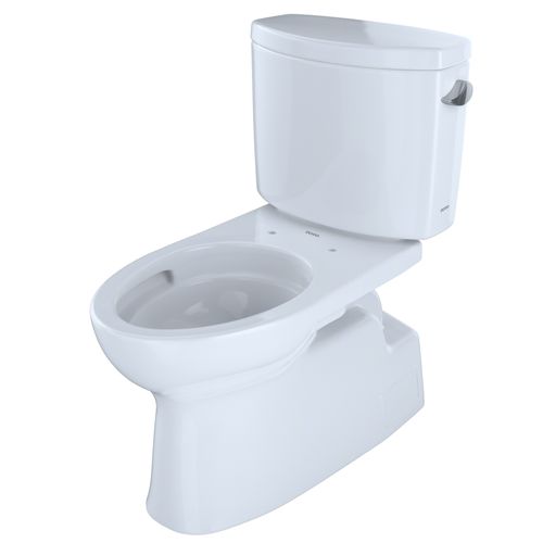 Main product image of Vespin II Two-Piece Elongated 1.28 GPF Universal Height Skirted Toilet with CEFIONTECT and Right-Hand Trip Lever, Cotton White - CST474CEFRG#01