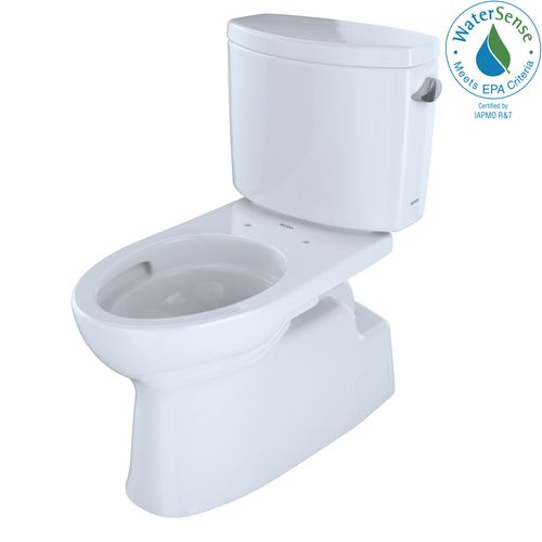 Main product image of Vespin II Two-Piece Elongated 1.28 GPF Universal Height Skirted Toilet with CEFIONTECT and Right-Hand Trip Lever, Cotton White - CST474CEFRG#01