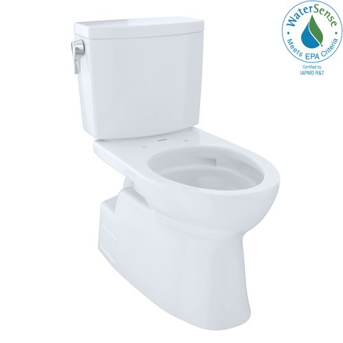 Main product image of Vespin II 1G Two-Piece Elongated 1.0 GPF Universal Height Skirted Design Toilet with CEFIONTECT, Cotton White - CST474CUFG#01
