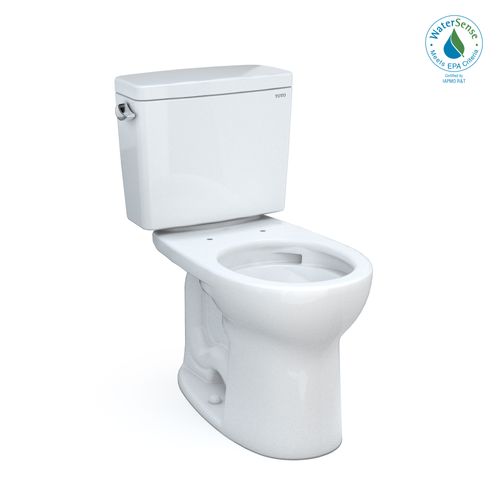 Main product image of Drake Two-Piece Round 1.28 GPF Universal Height TORNADO FLUSH Toilet with CEFIONTECT, Cotton White - CST775CEFG#01