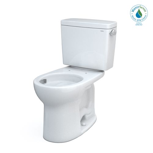 Main product image of Drake Two-Piece Round 1.28 GPF Universal Height TORNADO FLUSH Toilet with CEFIONTECT, Cotton White - CST775CEFRG#01