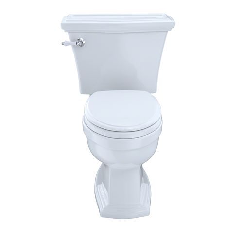 Main product image of Eco Clayton Two-Piece Elongated 1.28 GPF Universal Height Toilet, Cotton White - CST784EF#01