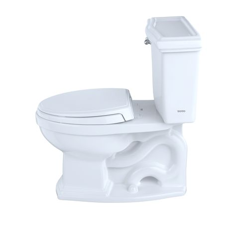 Main product image of Eco Clayton Two-Piece Elongated 1.28 GPF Universal Height Toilet, Cotton White - CST784EF#01