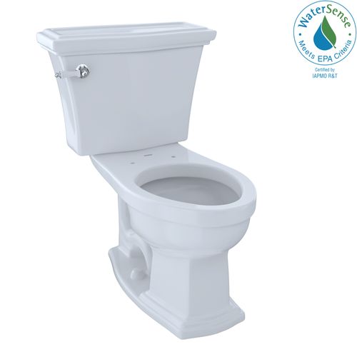 Main product image of Eco Clayton Two-Piece Elongated 1.28 GPF Universal Height Toilet, Cotton White - CST784EF#01