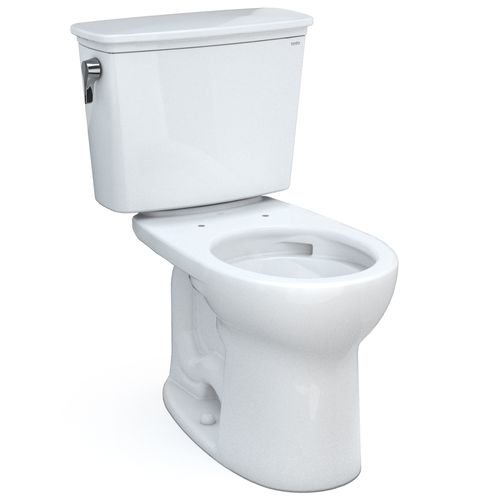 Main product image of Drake Transitional Two-Piece Round 1.28 GPF Universal Height TORNADO FLUSH Toilet with CEFIONTECT, Cotton White - CST785CEFG#01