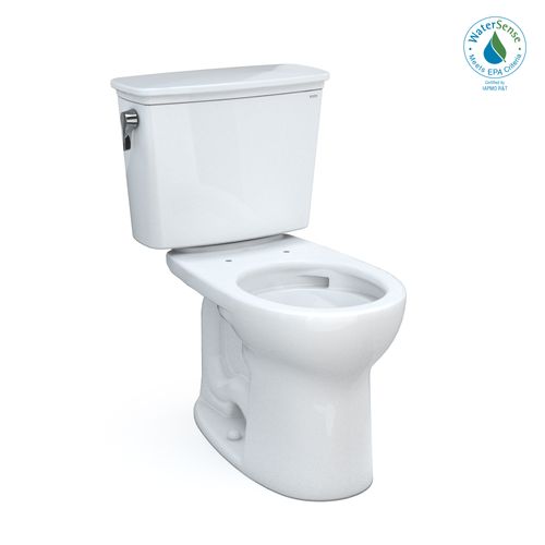 Main product image of Drake Transitional Two-Piece Round 1.28 GPF Universal Height TORNADO FLUSH Toilet with CEFIONTECT, Cotton White - CST785CEFG#01