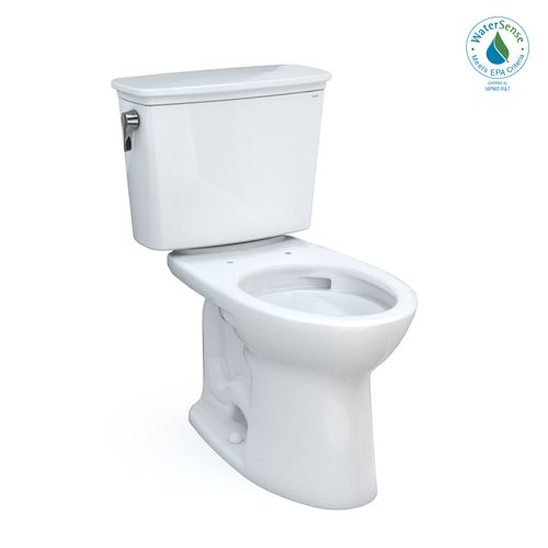 Main product image of Drake Transitional Two-Piece Elongated 1.28 GPF Universal Height TORNADO FLUSH Toilet with CEFIONTECT, Cotton White - CST786CEFG#01