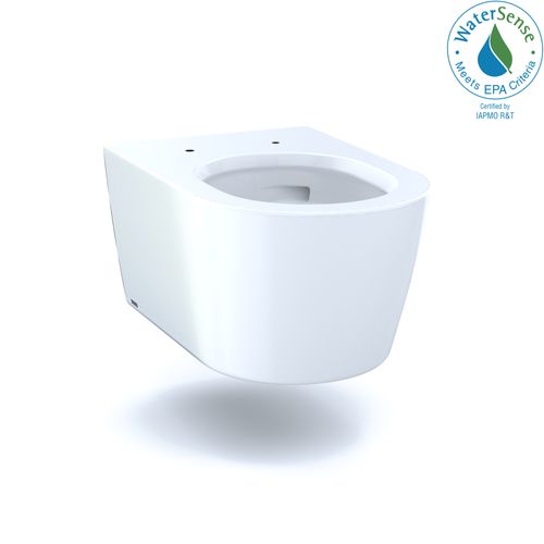 Main product image of RP Wall-Hung Contemporary D-Shape Dual Flush 1.28 and 0.9 GPF Toilet with CEFIONTECT, Cotton White - CT447CFG#01