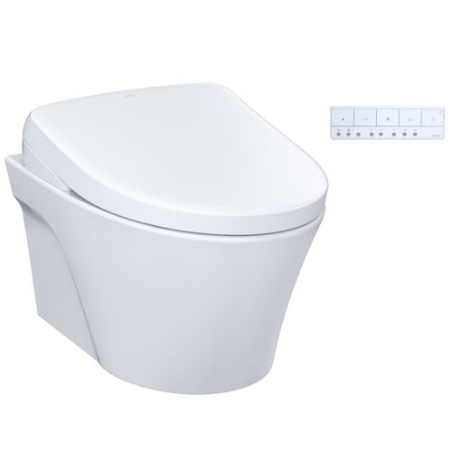 Main product image of WASHLET+ AP Wall-Hung Elongated Toilet with S7 Contemporary Bidet Seat and DuoFit In-Wall 0.9 and 1.28 GPF Dual-Flush Tank System, Matte Silver - CWT4264726CMFG#MS