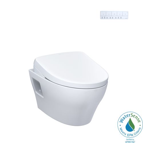 Main product image of WASHLET+ EP Wall-Hung Elongated Toilet with S7 Contemporary Bidet Seat and DuoFit In-Wall 0.9 and 1.28 GPF Dual-Flush Tank System, Matte Silver - CWT4284726CMFG#MS