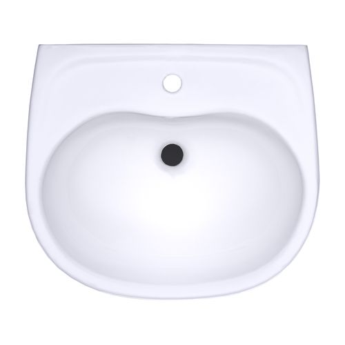 Main product image of LHT241G#01 Supreme Oval Wall-Mount Bathroom Sink w/ CEFIONTECT and Shroud for Single Hole Faucets (Cotton White)