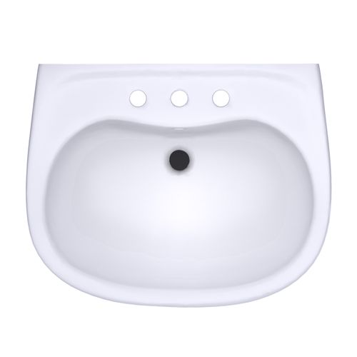 Main product image of LHT242.8G#01 Prominence Oval Wall-Mount Bathroom Sink w/ CEFIONTECT and Shroud for 8" Center Faucets (Cotton White)