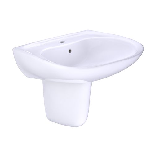 Main product image of LHT242G#01 Prominence Oval Wall-Mount Bathroom Sink w/ CEFIONTECT and Shroud for Single Hole Faucets (Cotton White)
