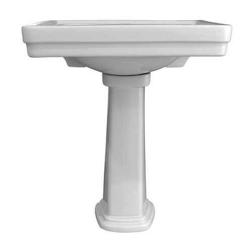 Main product image of LPT530N#01 Promenade 27-1/2" x 22-1/4" Rectangular Pedestal Bathroom Sink for Single Hole Faucets (Cotton White)