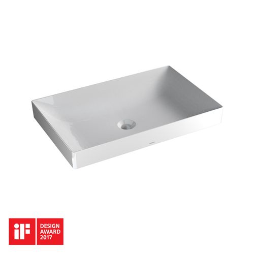 Main product image of LT476GR#01 Kiwami Rectangular 23" Vessel Bathroom Sink w/ CEFIONTECT (Cotton White)