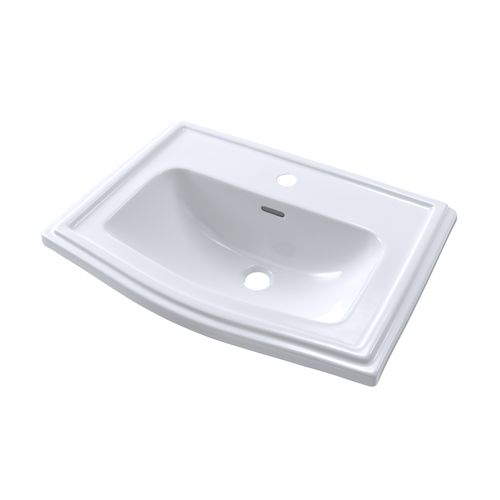 Main product image of LT781#01 Clayton Rectangular Self-Rimming Drop-In Bathroom Sink for Single Hole Faucets (Cotton White)