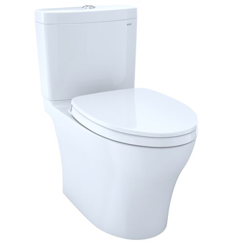 Main product image of Aquia IV WASHLET+ Two-Piece Elongated Dual Flush 1.28 and 0.9 GPF Toilet with CEFIONTECT, Cotton White - MS446124CEMGN#01