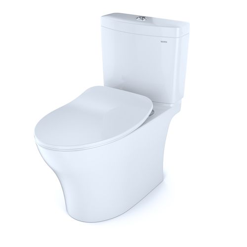 Main product image of Aquia IV Two-Piece Elongated Dual Flush 1.28 and 0.9 GPF Toilet with CEFIONTECT and SoftClose Seat, WASHLET+ Ready, Cotton White - MS446234CEMFGN#01