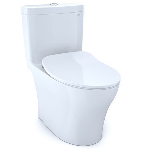 Main product image of Aquia IV Two-Piece Elongated Dual Flush 1.28 and 0.9 GPF Toilet with CEFIONTECT and SoftClose Seat, WASHLET+ Ready, Cotton White - MS446234CEMFGN#01