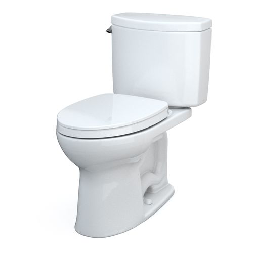 Main product image of Drake II Two-Piece Elongated 1.28 GPF Universal Height Toilet with CEFIONTECT and SS124 SoftClose Seat, WASHLET+ Ready, Cotton White - MS454124CEFG#01