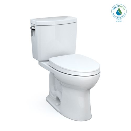 Main product image of Drake II 1G Two-Piece Elongated 1.0 GPF Universal Height Toilet with CEFIONTECT and SS124 SoftClose Seat, WASHLET+ Ready, Cotton White - MS454124CUFG#01