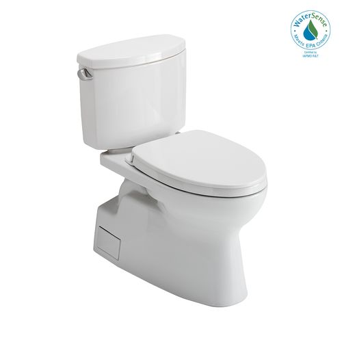 Main product image of Vespin II Two-Piece Elongated 1.28 GPF Universal Height Toilet with CEFIONTECT and SS124 SoftClose Seat, WASHLET+ Ready, Cotton White - MS474124CEFG#01