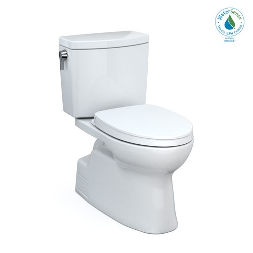 Main product image of Vespin II 1G Two-Piece Elongated 1.0 GPF Universal Height Toilet with CEFIONTECT and SS124 SoftClose Seat, WASHLET+ Ready, Cotton White - MS474124CUFG#01