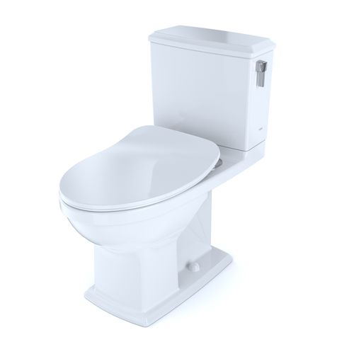 Main product image of Connelly Two-Piece Elongated Dual Flush 1.28 and 0.9 GPF with CEFIONTECT and Right Lever, WASHLET+ Ready, Cotton White - MS494234CEMFRG#01