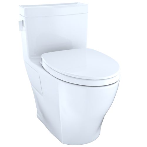Main product image of Legato 1.28 GPF Skirted One-Piece Elongated Toilet w/ CEFIONTECT Ceramic Glaze, SoftClose Seat, & Tornado Flush (Cotton White)