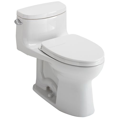Main product image of Supreme II One-Piece Elongated 1.28 GPF Universal Height Toilet with CEFIONTECT and SS124 SoftClose Seat, WASHLET+ Ready, Cotton White - MS634124CEFG#01