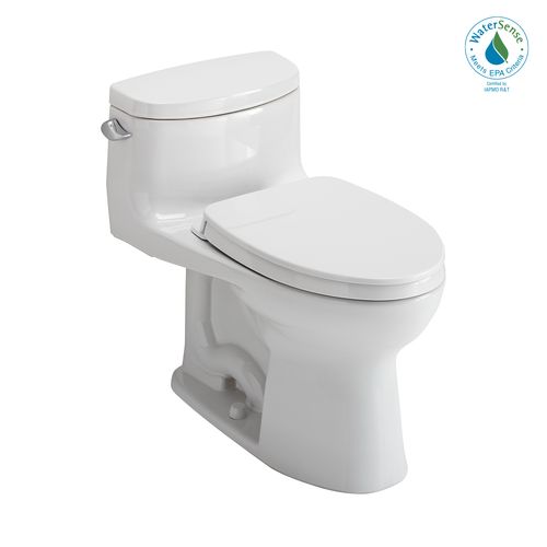Main product image of Supreme II One-Piece Elongated 1.28 GPF Universal Height Toilet with CEFIONTECT and SS124 SoftClose Seat, WASHLET+ Ready, Cotton White - MS634124CEFG#01