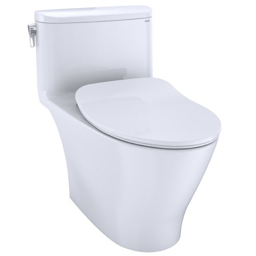 Main product image of Nexus One-Piece Elongated 1.28 GPF Universal Height Toilet with CEFIONTECT and SS234 SoftClose Seat, WASHLET+ Ready, Cotton White - MS642234CEFG#01