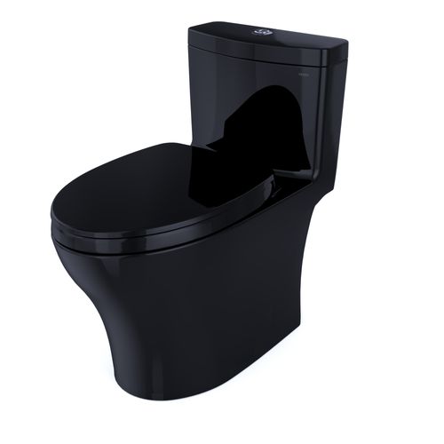 Main product image of Aquia IV One-Piece Elongated Dual Flush 1.28 and 0.9 GPF Universal Height, WASHLET+ Ready Toilet, Ebony- MS646124CEMFN#51