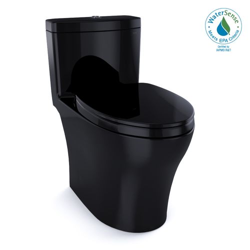 Main product image of Aquia IV One-Piece Elongated Dual Flush 1.28 and 0.9 GPF Universal Height, WASHLET+ Ready Toilet, Ebony- MS646124CEMFN#51