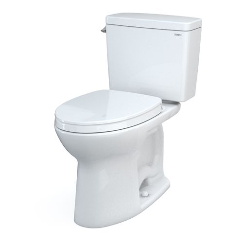 Main product image of Drake Two-Piece Elongated 1.28 GPF Universal Height TORNADO FLUSH Toilet with CEFIONTECT and SoftClose Seat, WASHLET+ Ready, Cotton White - MS776124CEFG#01
