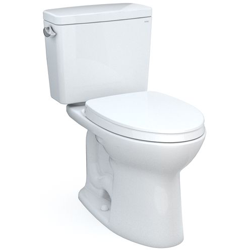 Main product image of Drake Two-Piece Elongated 1.28 GPF TORNADO FLUSH Toilet with CEFIONTECT and SoftClose Seat, WASHLET+ Ready, Cotton White - MS776124CEG#01