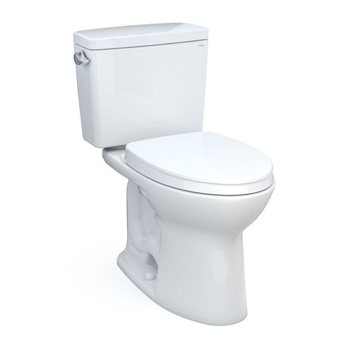 Main product image of Drake Two-Piece Elongated 1.6 GPF Universal Height TORNADO FLUSH Toilet with CEFIONTECT and SoftClose Seat, WASHLET+ Ready, Cotton White - MS776124CSFG#01