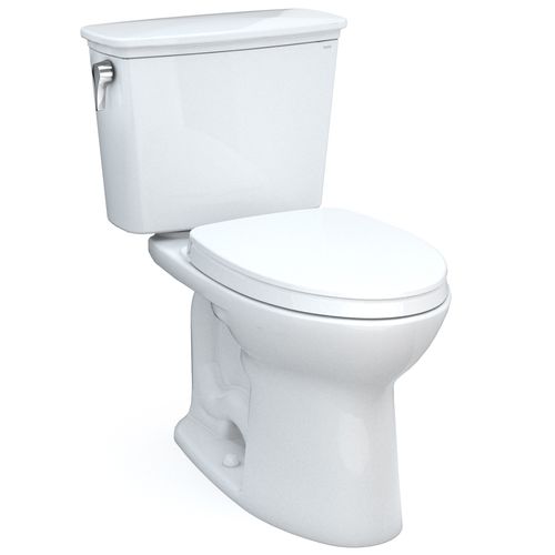 Main product image of Drake Transitional Two-Piece Elongated 1.28 GPF Universal Height TORNADO FLUSH Toilet with CEFIONTECT and SoftClose Seat, WASHLET+ Ready, Cotton White - MS786124CEFG#01