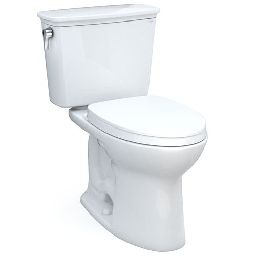 Main product image of Drake Transitional Two-Piece Elongated 1.28 GPF TORNADO FLUSH Toilet with CEFIONTECT and SoftClose Seat, WASHLET+ Ready, Cotton White - MS786124CEG#01