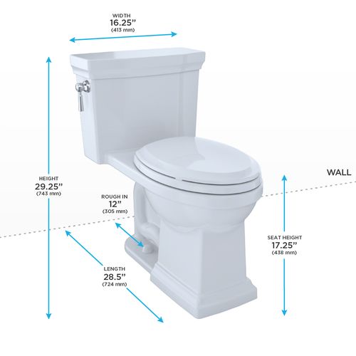 Main product image of Promenade II One-Piece Elongated 1.28 GPF Universal Height Toilet with CEFIONTECT, Sedona Beige - MS814224CEFG#12