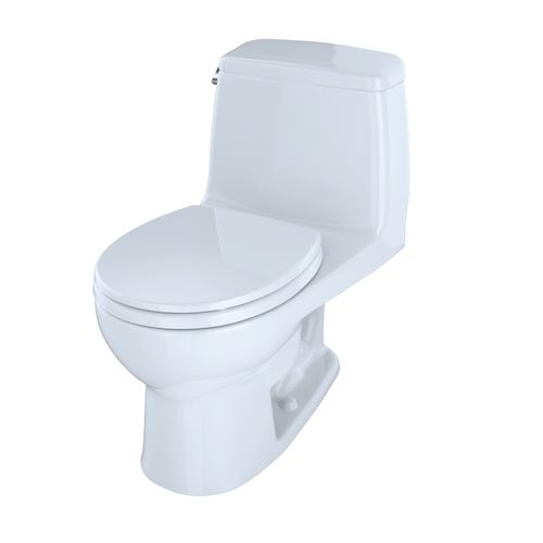 Main product image of Eco Ultramax 1.28 GPF One-Piece Round Toilet w/ SoftClose Seat and E-MAX Flush System (Left Trip Lever) (Cotton White)