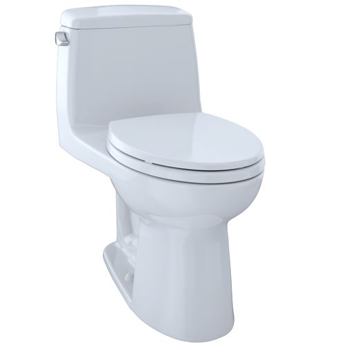 Main product image of Eco Ultramax 1.28 GPF One-Piece Elongated Toilet w/ SoftClose Seat and E-MAX Flush System (Cotton White)