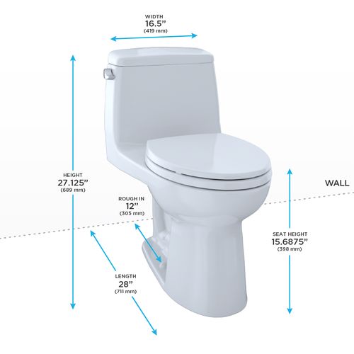 Main product image of Eco UltraMax One-Piece Elongated 1.28 GPF Toilet, Sedona Beige - MS854114E#12